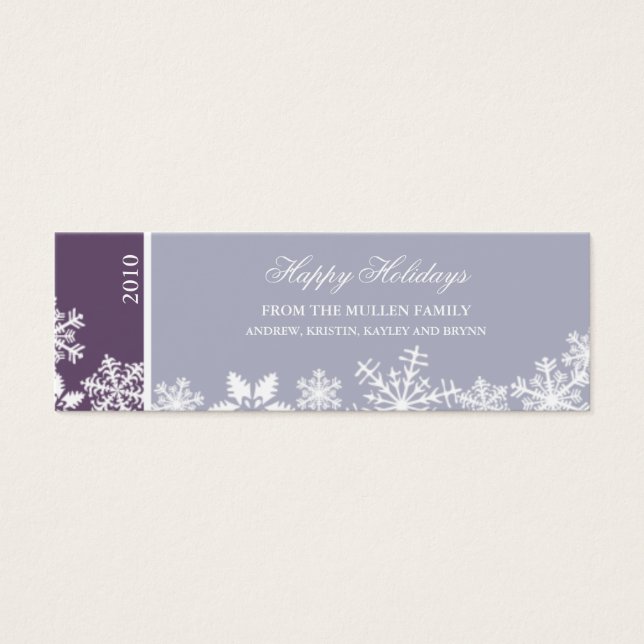 Snowflake Edge Holiday Gift Kaart (Voorkant)