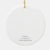 Snowflake eerste kerstmis als grootouderversiering keramisch ornament (Achterkant)