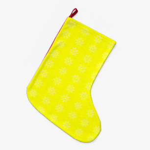 Snowflake Electric Yellow Xmas Kerstmis Grote Kerstsok