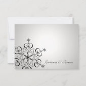 Snowflake Elegance Silver Response Kaart (Achterkant)