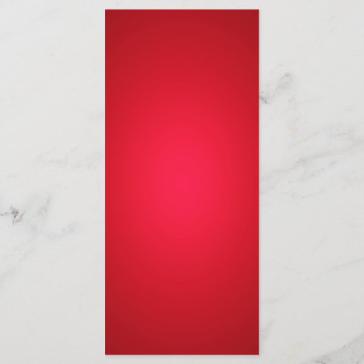 Snowflake Elegance Wedding Menu Red (Achterkant)