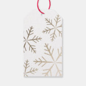 Snowflake Elegant Faux Folie Holiday Cadeaulabel (Achterkant)