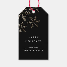 Snowflake Elegant Faux Folie Holiday Cadeaulabel