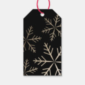 Snowflake Elegant Faux Folie Holiday Cadeaulabel (Achterkant)