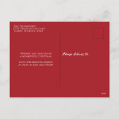 Snowflake Elegant Red 1 Foto Feestdagenkaart (Achterkant)