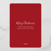 Snowflake Elegant Red 1 Foto Folie Feestdagenkaart (Achterkant)