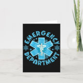 Snowflake Emergency Department Winter Er Ed Nurse  Kaart (Voorkant)