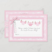 Snowflake en Baby Carriage Diaper Raffle Ticket Kaart (Voorkant / Achterkant)