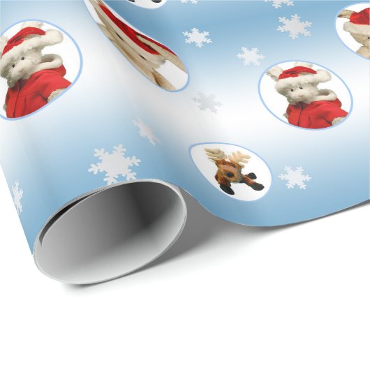 Snowflake- en rendierkerstpapier cadeaupapier (Rol Hoek)