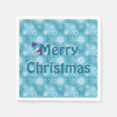 Snowflake en sneeuwpoppen servet (Voorkant)