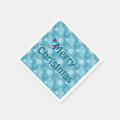 Snowflake en sneeuwpoppen servet (Hoek)