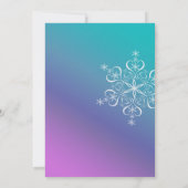 Snowflake Engagement Party Kaart (Achterkant)