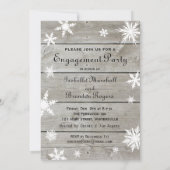 Snowflake Engagement Party Time to Drink Champagne Kaart (Achterkant)