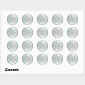 Snowflake Envelopzegel Ronde Sticker (Vel)