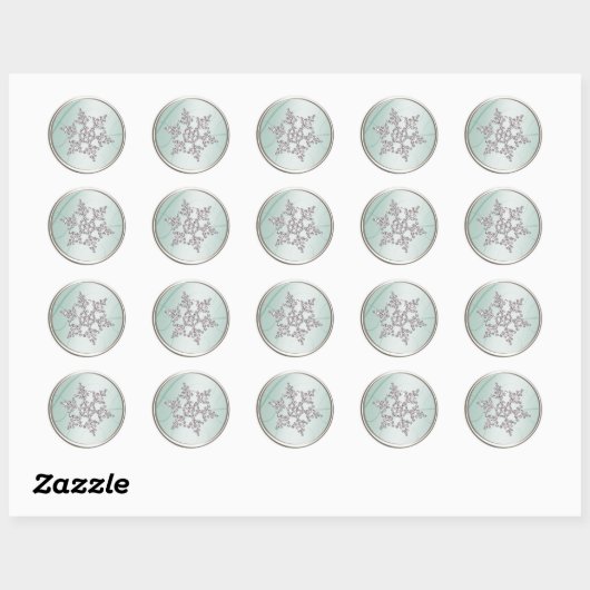 Snowflake Envelopzegel Ronde Sticker (Vel)