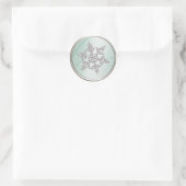 Snowflake Envelopzegel Ronde Sticker (Tas)