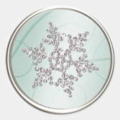 Snowflake Envelopzegel Ronde Sticker (Voorkant)