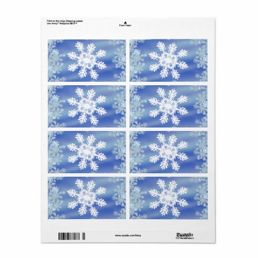 Snowflake Etiket (Full Sheet)