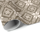 Snowflake Fair Isle (Jacquard) Holiday Sweater Cadeaupapier (Rol Hoek)