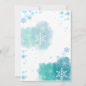 Snowflake Fairies Birthday Party Invitation Kaart (Achterkant)