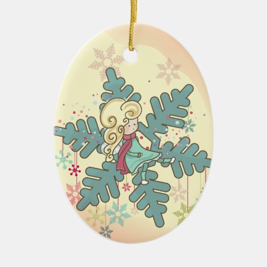 Snowflake Fairy Keramisch Ornament (Voorkant)