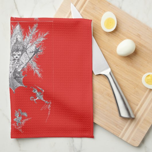 Snowflake Fairy Kitchen Towel Theedoek (Quarter Fold)