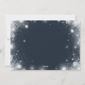 Snowflake Familie Foto Kerst Kaart (Achterkant)