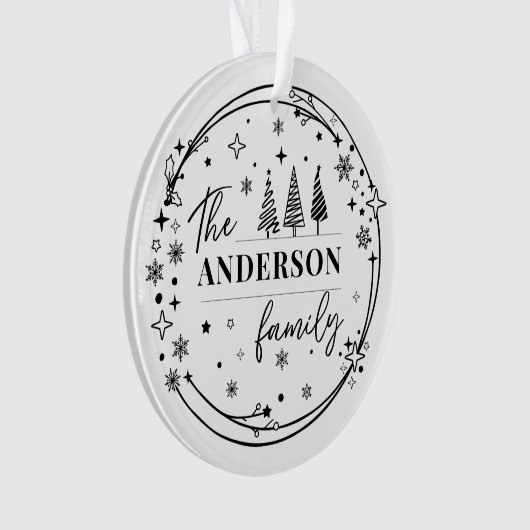 Snowflake familienaam ornament (voorkant)