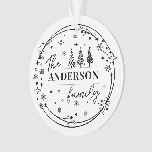 Snowflake familienaam ornament (voorkant)