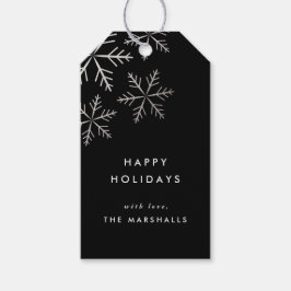Snowflake Faux Folie Holiday Cadeaulabel