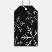 Snowflake Faux Folie Holiday Cadeaulabel (Achterkant)