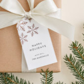 Snowflake Faux Folie Holiday Cadeaulabel