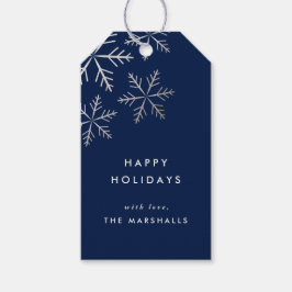 Snowflake Faux Folie Holiday Cadeaulabel