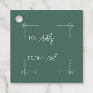 Snowflake Favor Tags Bedankjes Labels