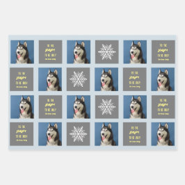 Snowflake favoriete kerstfoto 2. inpakpapier vel