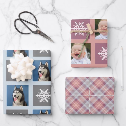 Snowflake favoriete kerstfoto 2. inpakpapier vel (Voorkant)