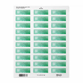 Snowflake-feestdag met groen kerstfeest etiket (Full Sheet)