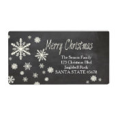 Snowflake-feestdag voor fijne kerst etiket (Voorkant)
