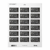 Snowflake-feestdag voor fijne kerst etiket (Full Sheet)