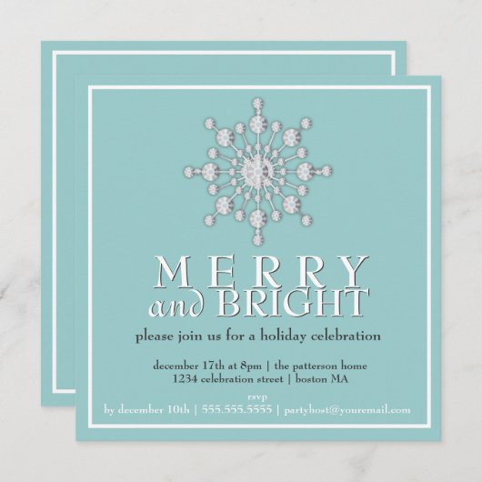 Snowflake-feestdag voor fusies en fusies kaart (Voorkant / Achterkant)