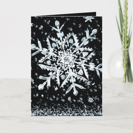 Snowflake Feestdagen Kaart (Voorkant)
