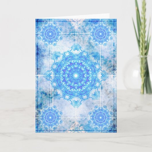 Snowflake Feestdagen Kaart (Voorkant)