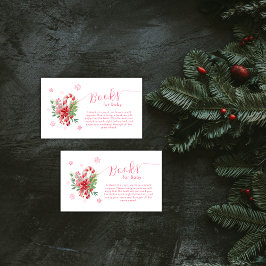 Snowflake Festive Candy Diaper Raffle Baby Shower  Informatiekaartje