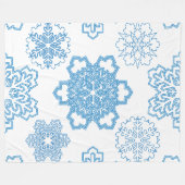 Snowflake Fleece Deken (Voorkant (Horizontaal))
