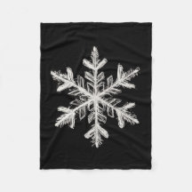 Snowflake fleece deken
