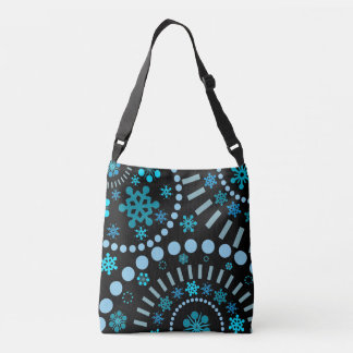 Snowflake Flurry Black Crossbody Tas
