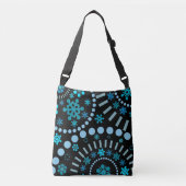 Snowflake Flurry Black Crossbody Tas (Voorkant)