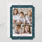 Snowflake Flurry Kerstfeestdag met platte kaart (Voorkant)