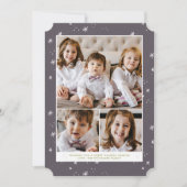 Snowflake Flurry Kerstfeestdag met platte kaart (Voorkant)