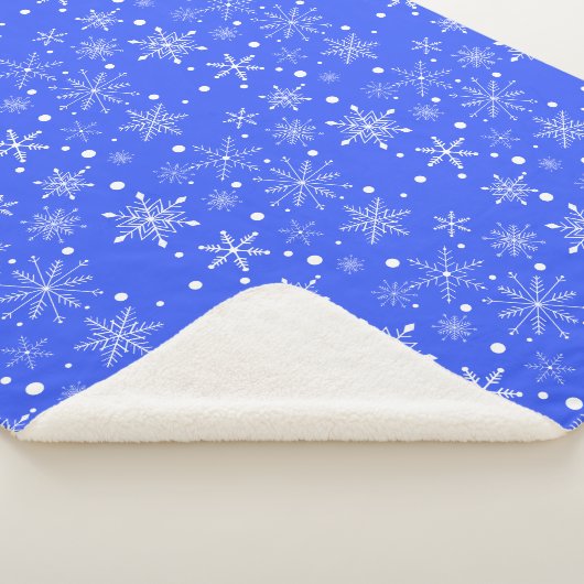 Snowflake Flurry Sherpa Blanket Sherpa Deken (3/4)